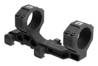 Modular scope mount with anodized black finish.